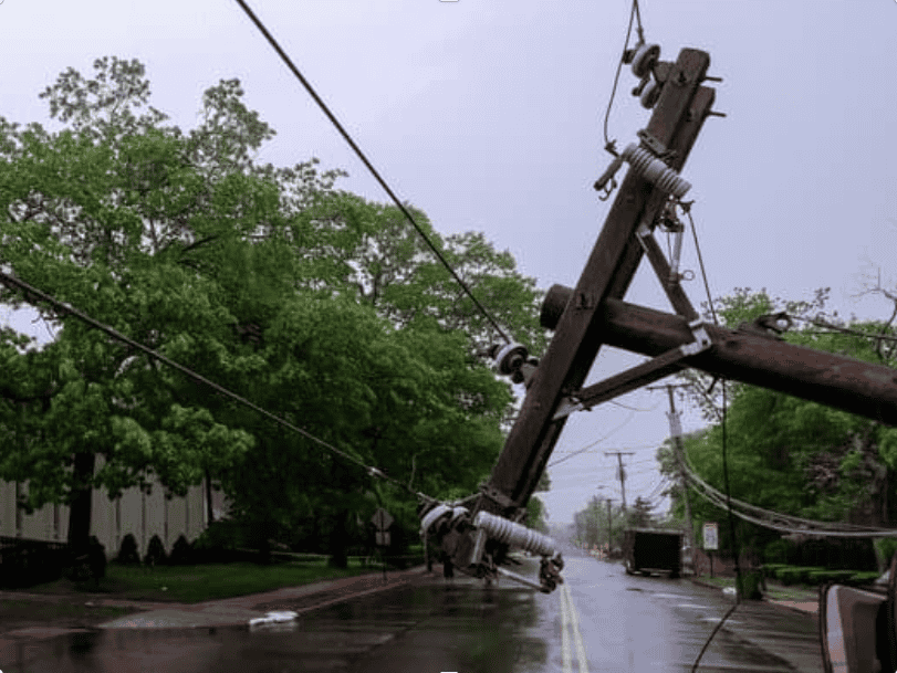 What Happens When A Wood Utility Pole Falls Over?